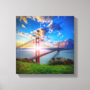 Impressão Em Tela Nascer do sol do Golden Gate