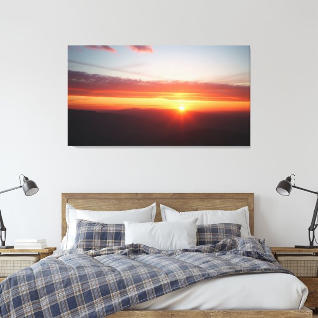 Impressão Em Tela Nascer do Sol Dourado  (Insitu(Quarto))