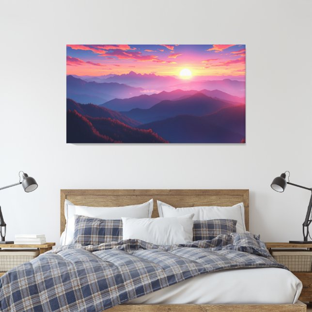 Impressão Em Tela Nascer do Sol Matinal  (Insitu(Quarto))