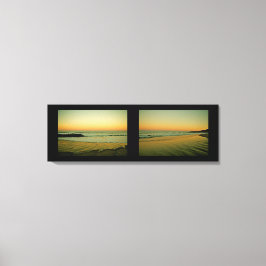 IMPRESSÃO EM TELA NASCER DO SOL PASTEL NO OCEANO PACÍFICO