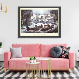 Impressão Em Tela Natais vintages Dormem, Central Park, no inverno