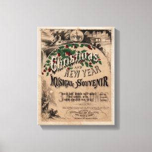 Impressão Em Tela Natais vintages poster