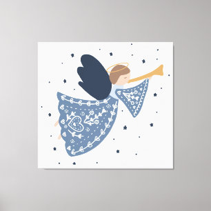 Impressão Em Tela Natal Angel Peace on Earth Holiday