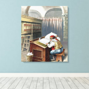 Impressão Em Tela Natal Antigo, Papai Noel Mal ou Bonzinho 