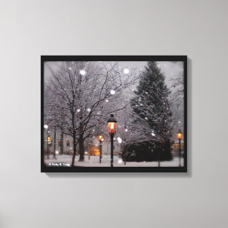 Impressão Em Tela Natal branco