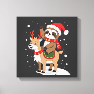 Impressão Em Tela Natal da Preguiça Alpaca (2)