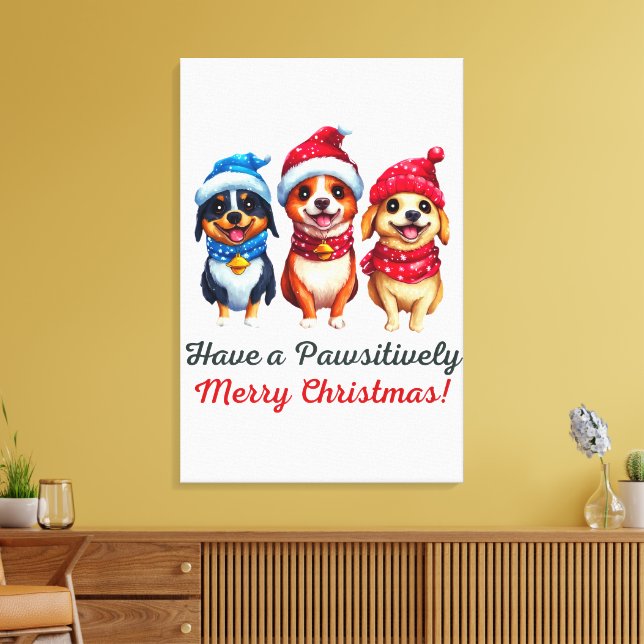 Impressão Em Tela Natal dos cães (Insitu(Sala de estar))