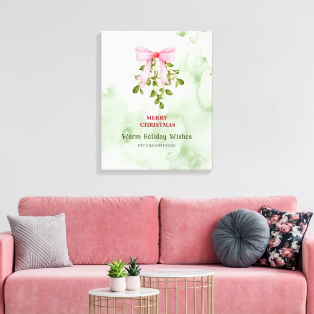 Impressão Em Tela Natal em Aquarela Moderna (Insitu(Sala de estar))