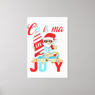 Impressão Em Tela Natal Em Julho Esquadrão Engraçado Camisa De Verão