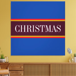 Impressão Em Tela NATAL Festivo Real Azul Roxo Vermelho Roxo