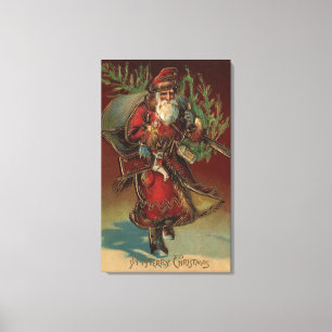 Impressão Em Tela Natal GreetingSanta com presentes # 2