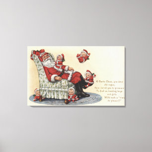 Impressão Em Tela Natal GreetingSanta que senta # 2