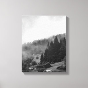 Impressão Em Tela Natureza mágica e legal no nevoeiro