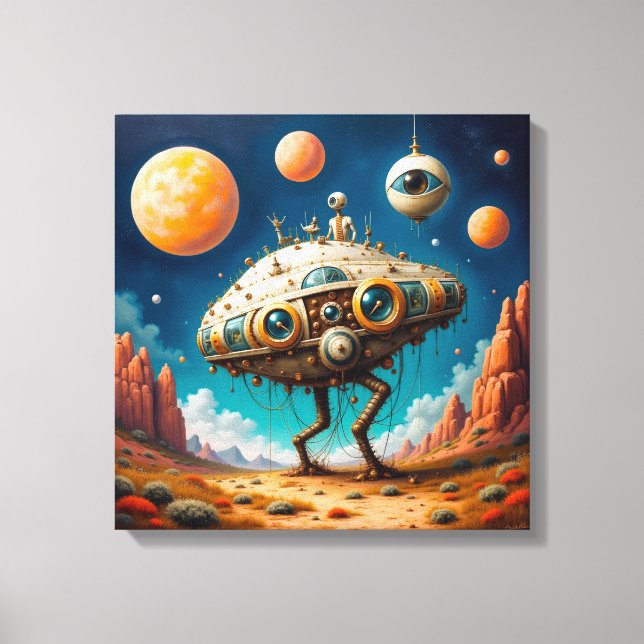 Impressão em Tela (Nave Espacial de Duas Pernas) (Frente)