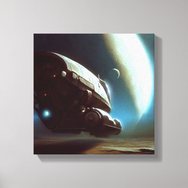 Impressão Em Tela Nave Espacial em Órbita de SF 1 (Frente)