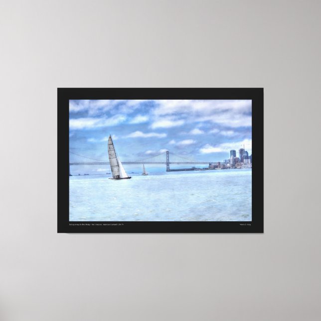 Impressão Em Tela Navegando na ponte do compartimento (Frente)