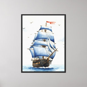 Impressão Em Tela Navio à vela