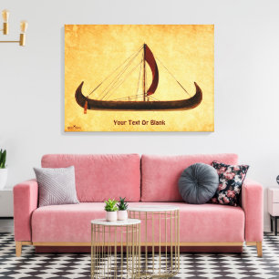 Impressão Em Tela Navio de navegação de vela vermelha