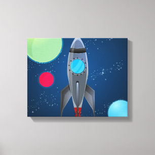 Impressão Em Tela Navio de Rocket de espaço