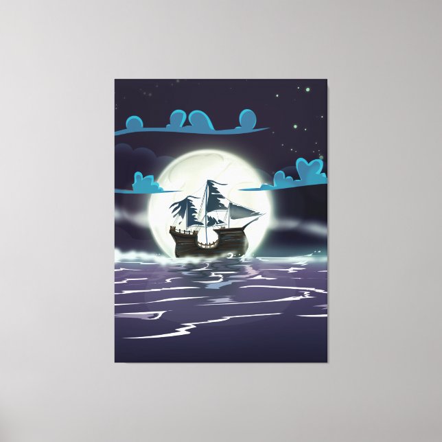 Impressão Em Tela Navio Fantasma (Frente)