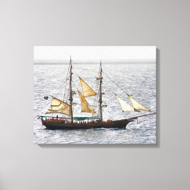Impressão Em Tela Navio pirata (Frente)