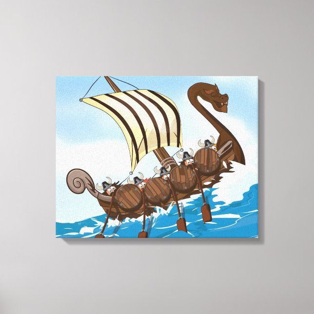 Impressão Em Tela Navio Viking (Frente)