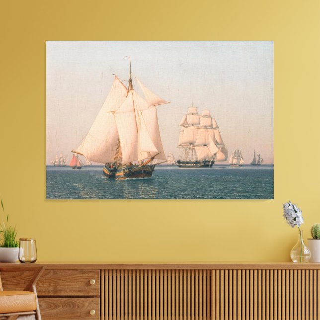 Impressão Em Tela Navios à vela em uma brisa suave (Insitu(Sala de estar))