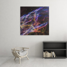 Impressão Em Tela Nebulosa Véu Remanescente de Supernova Quadrado