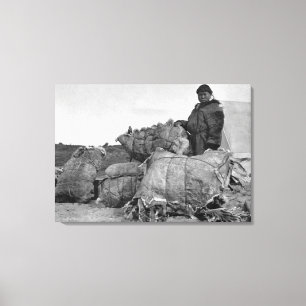 Impressão Em Tela Negociante Eskimo da pele em Nome, fotografia de