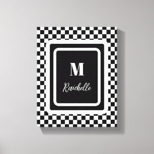 Impressão Em Tela Negrito preto e branco