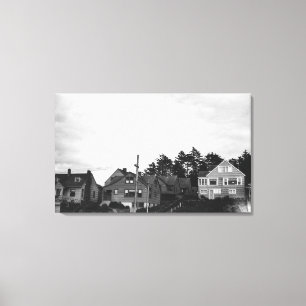 Impressão Em Tela Nelscott, casas de campo de Oregon no Oceano