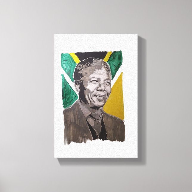 Impressão Em Tela Nelson Mandela  (Frente)