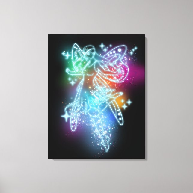 Impressão Em Tela Neon Fairy (Frente)