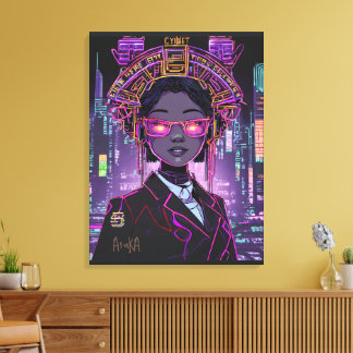 Impressão Em Tela Neon Futuro ID1028
