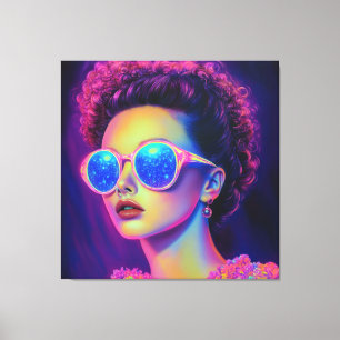 Impressão Em Tela Neon Galaxy Glamor