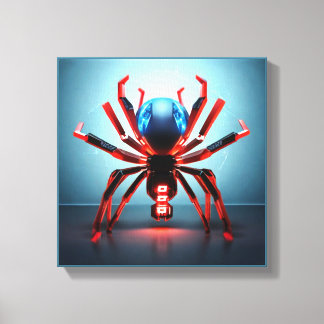 Impressão Em Tela Neon Spider Art