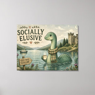 Impressão Em Tela Nessie Esquiva Socialmente Críptico Aconchegante L