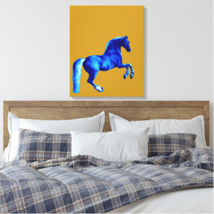 Impressão Em Tela neto do Godolphin Arabian... Cavalo Azul