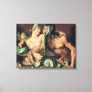 Impressão Em Tela Netuno e Amphitrite (óleo em canvas)