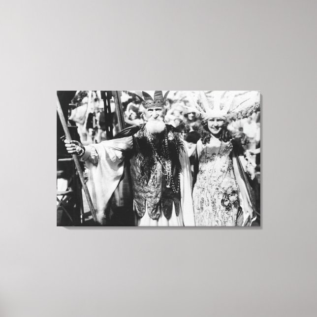 Impressão Em Tela Netuno e Miss América no Carnaval (Frente)