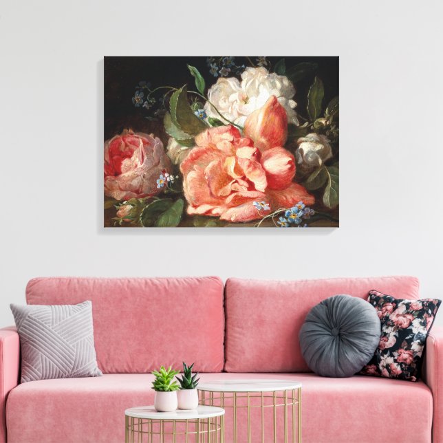 Impressão Em Tela Neugebauer J. Um Buquê de Flores com Rosas... (Insitu(Sala de estar))