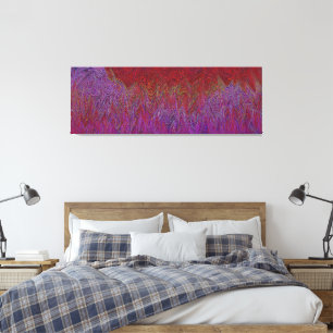 Impressão Em Tela "Neural Firestorm" Abstrato" Red Purple