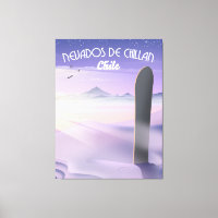 Nevados de Chillan, poster de Snowboard do Chile.