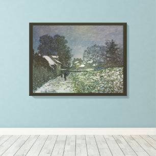 Impressão Em Tela Neve em Argenteuil por Claude Monet
