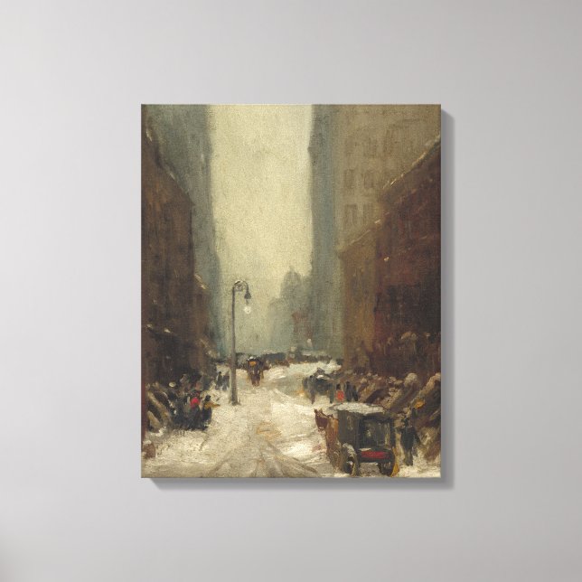 Impressão Em Tela Neve em Nova Iorque (inverno em NYC) (Frente)