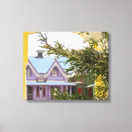 Impressão Em Tela Neve, Evergreen e Cottages - Vineyard de Martha