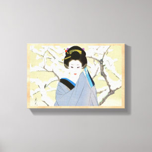 Impressão Em Tela Neve japonesa das mulheres dos assuntos de Shimura