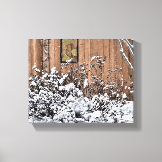 Impressão Em Tela Neve no jardim (Frente)