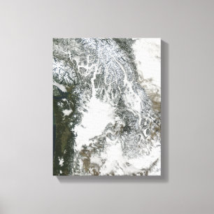 Impressão Em Tela Nevoeiro e neve no noroeste do Pacífico (verdadeir