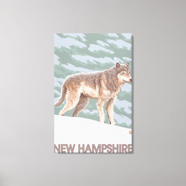 Impressão Em Tela New HampshireWolf Scene (Frente)